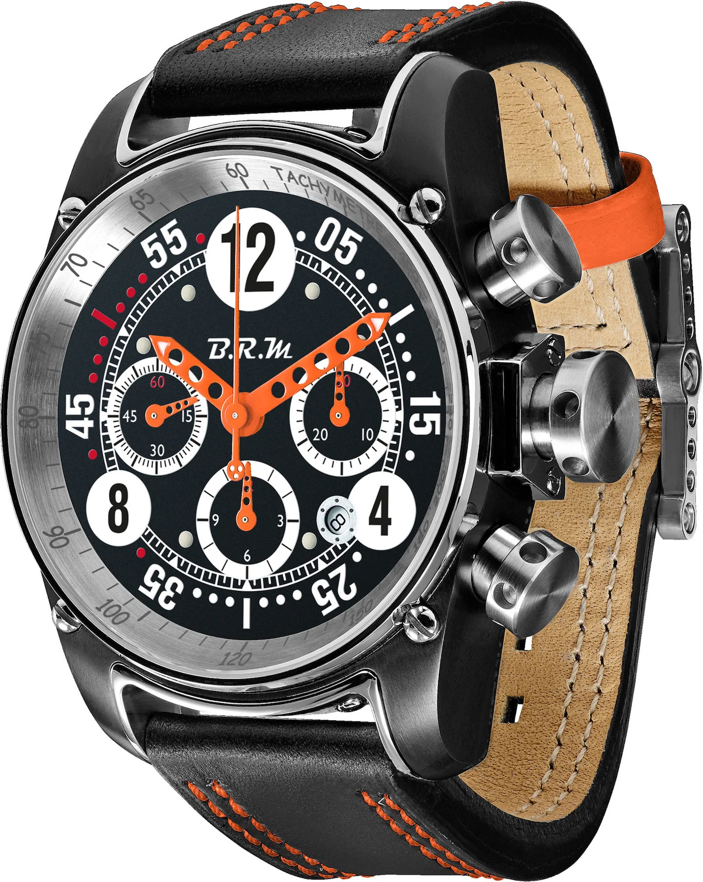 B.R.M Watch T12-44 Drivemaster Orange Hands