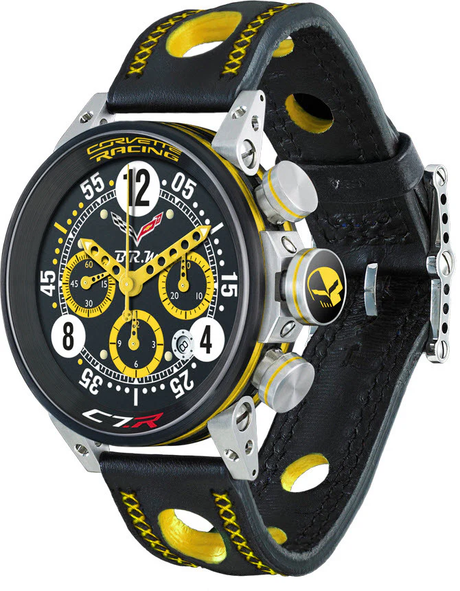 B.R.M. Watches V12-44 Corvette Racing Yellow Hands Limited Edition Watch