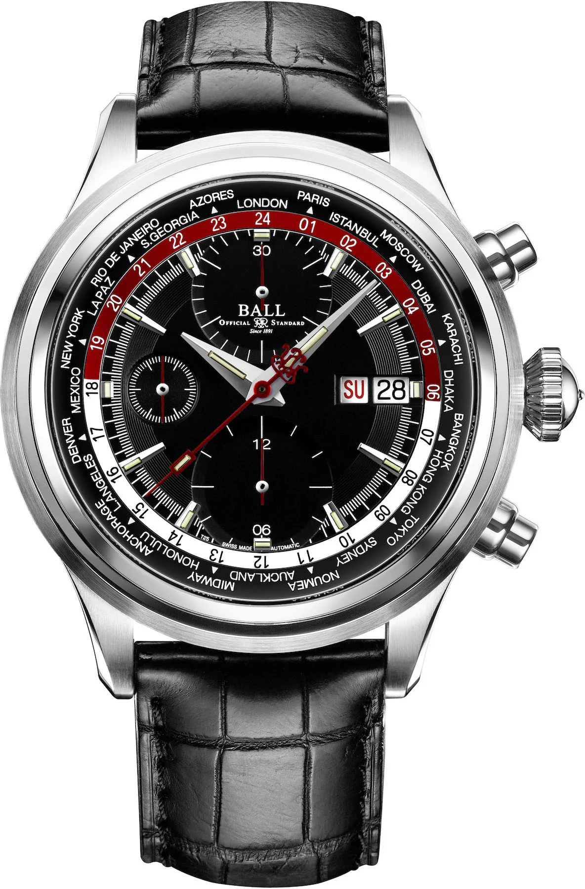 Ball Watch Company Trainmaster Worldtime Chronograph