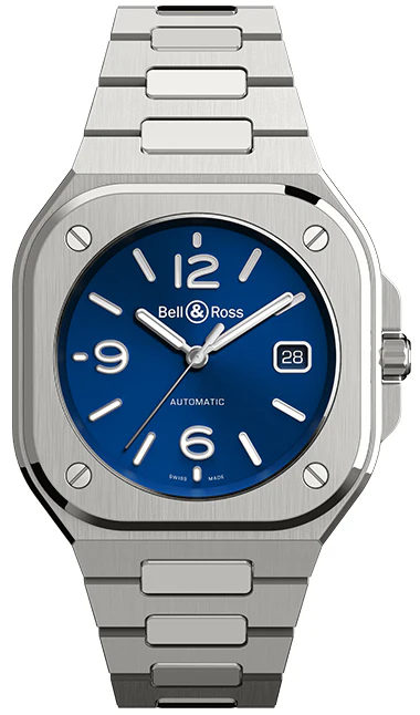 Bell & Ross BR 05 Auto Blue Steel Bracelet Watch