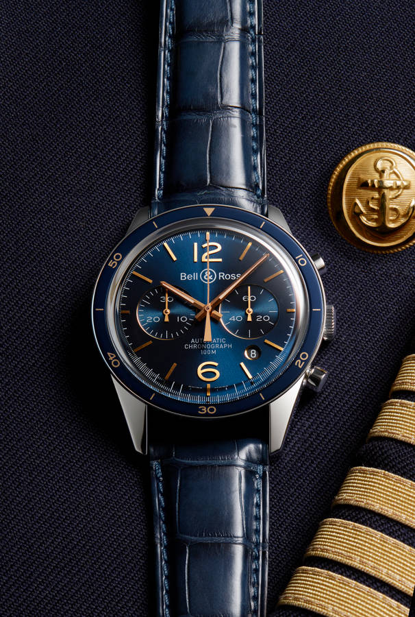 Bell & Ross Watch BR 123 Aeronavale Alligator Mens - Image 4