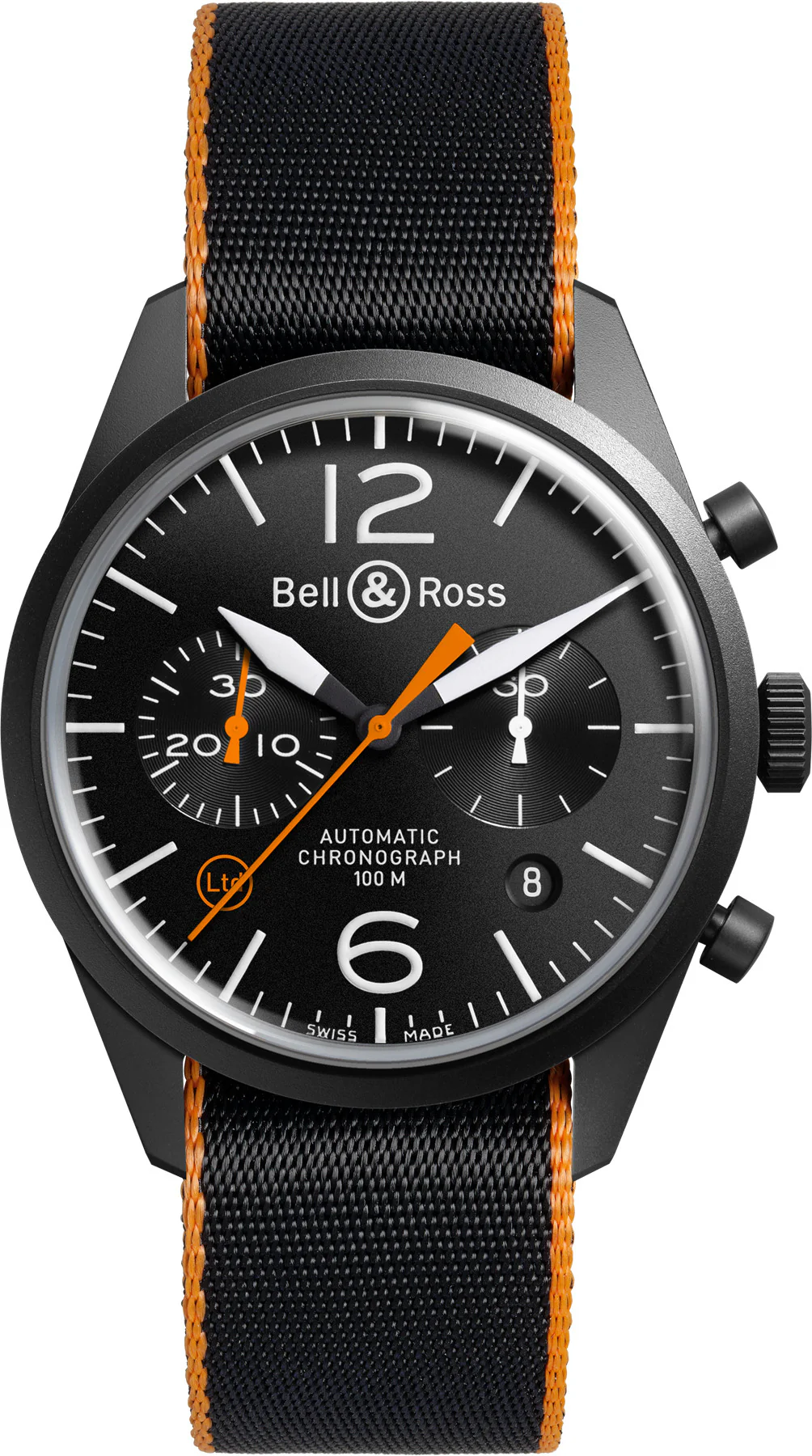 Bell & Ross Watch Carbon Orange Blackbird Limited Edition