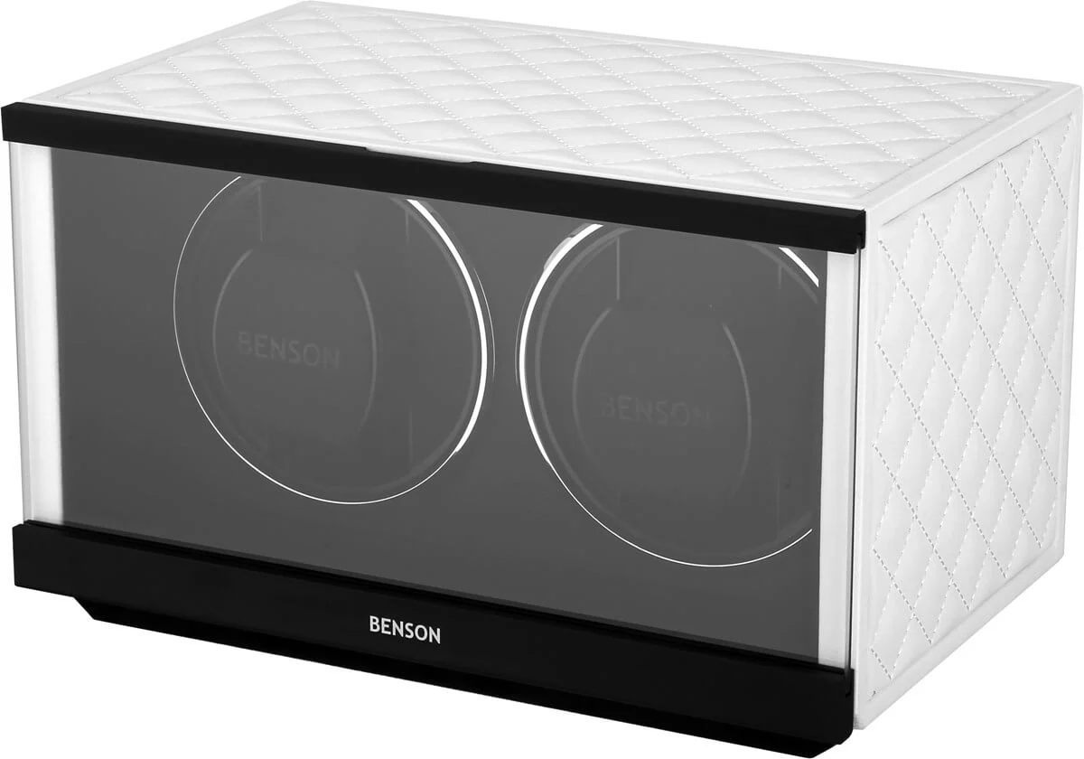 Benson Watch Winder Double Swiss Series 2.20 White Leather Limited Edition - Image 2