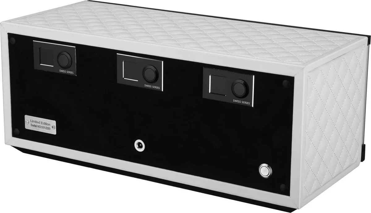 Benson Watch Winder Triple Swiss Series 3.20 White Leather Limited Edition - Image 3