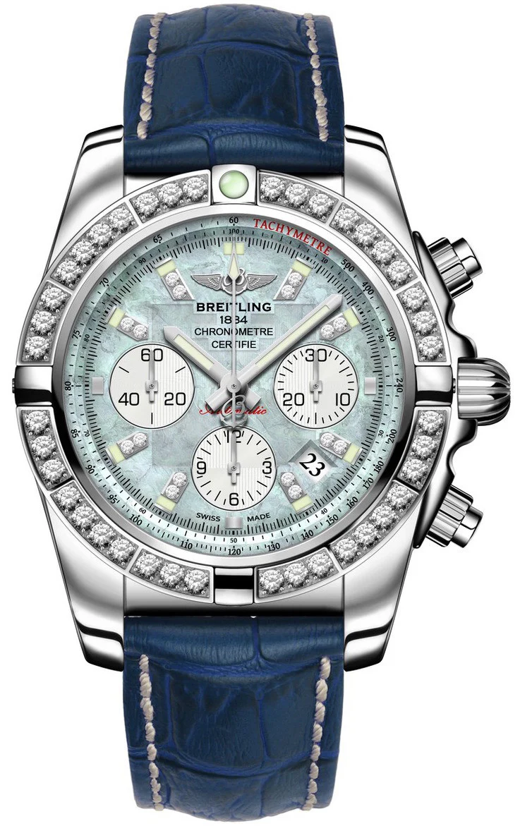 Breitling Watch Chronomat 44 Grey Pearl Diamond