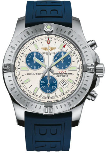 Breitling Watch Colt Chronograph Stratus Silver