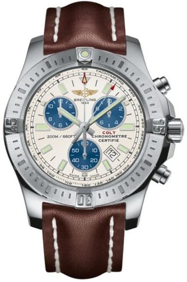 Breitling Watch Colt Chronograph Stratus Silver