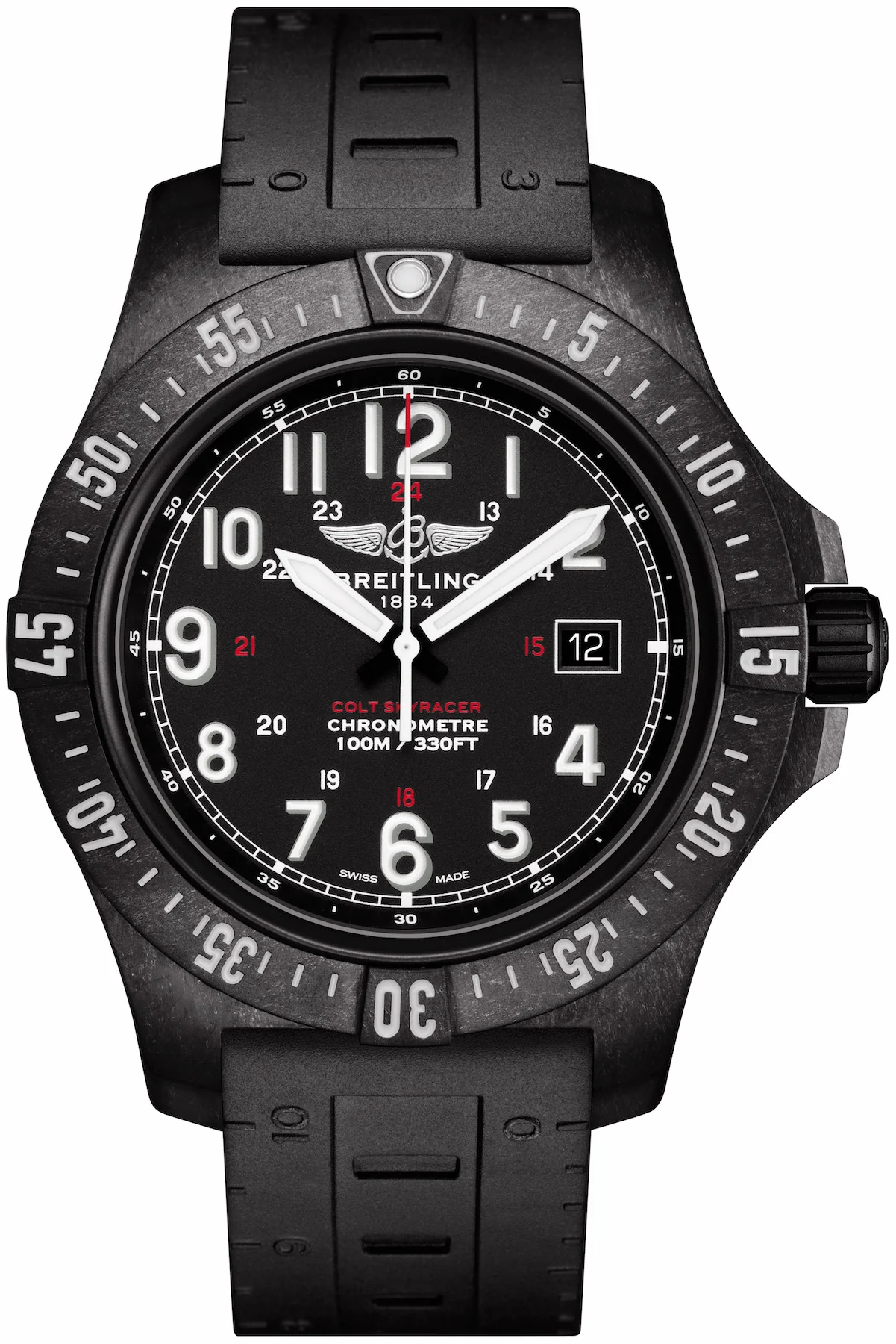 Breitling Watch Colt Skyracer Breitlight Rubber Skyracer Tang Type
