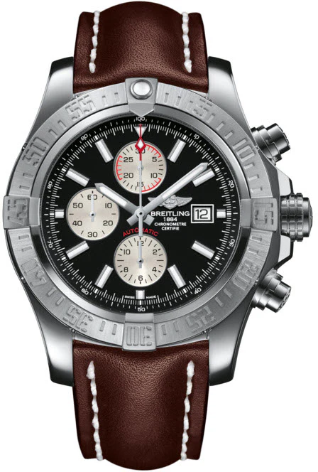 Breitling Watch Super Avenger II Steel Leather Tang Type
