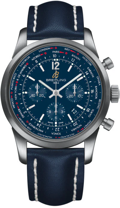 Breitling Watch Transocean Unitime Midnight Blue