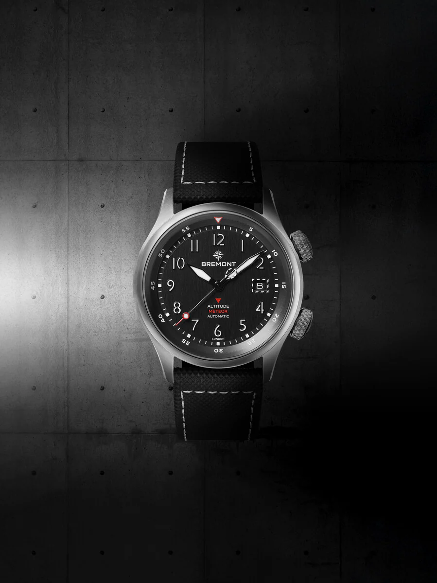 Bremont Altitude MB Meteor Black Orange Barrel Leather Watch - Image 4