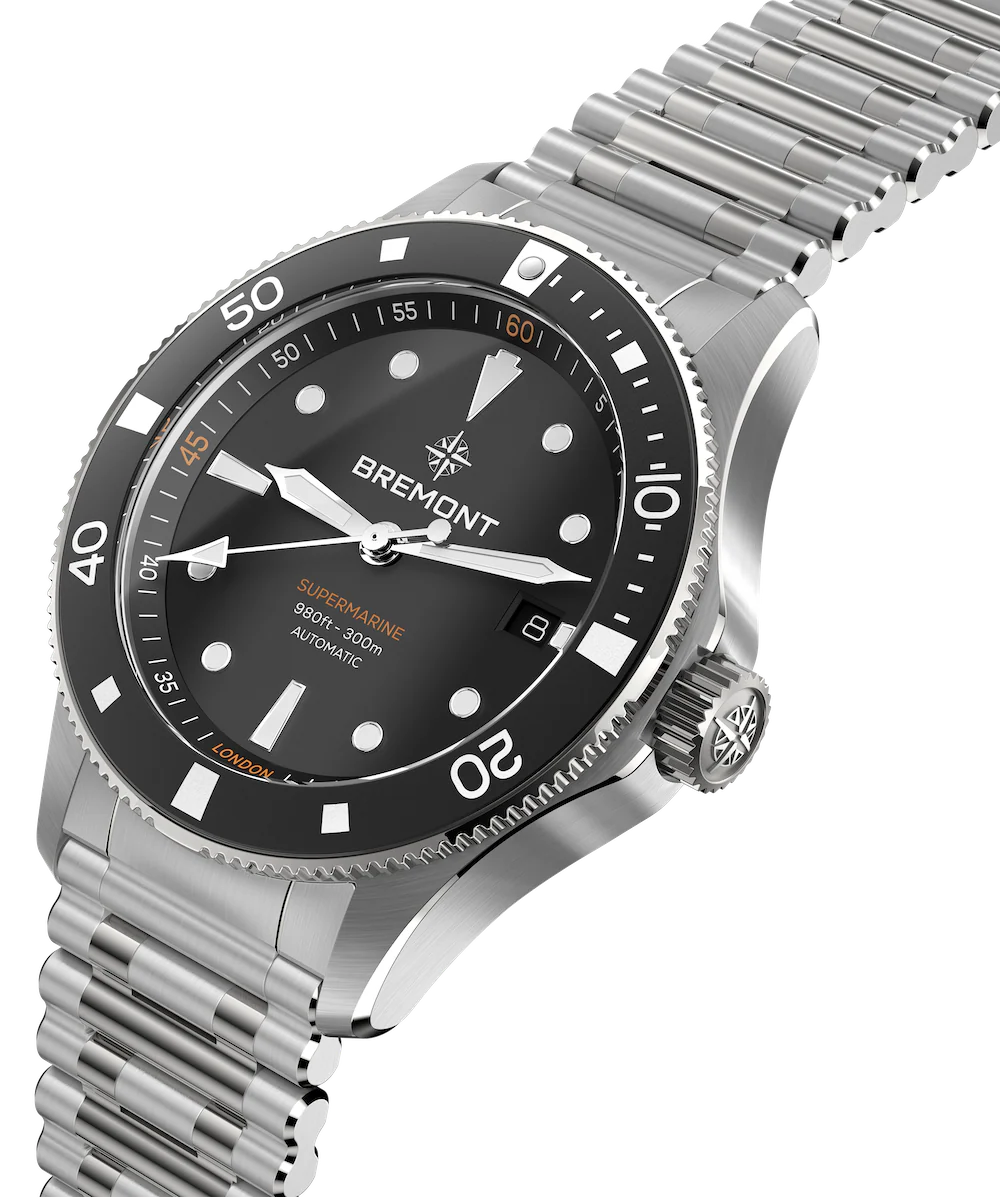 Bremont Supermarine 300M Date Black Bracelet Watch - Image 4