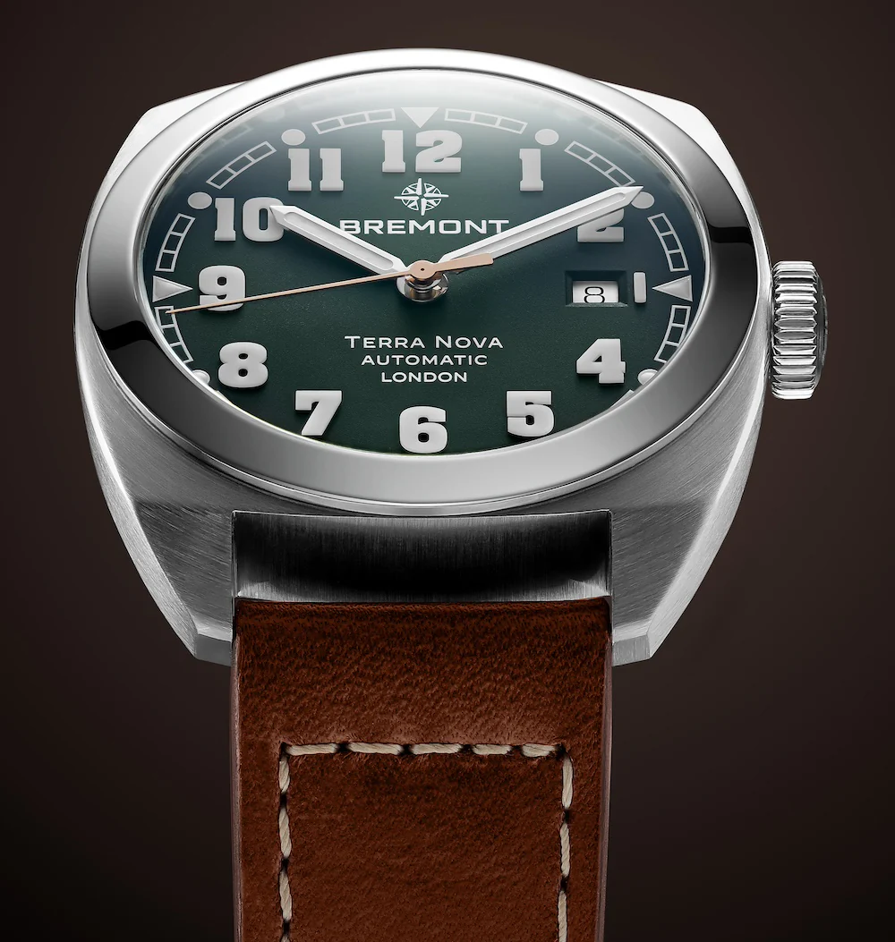 Bremont Terra Nova 40.5 Date Green Leather Watch - Image 6