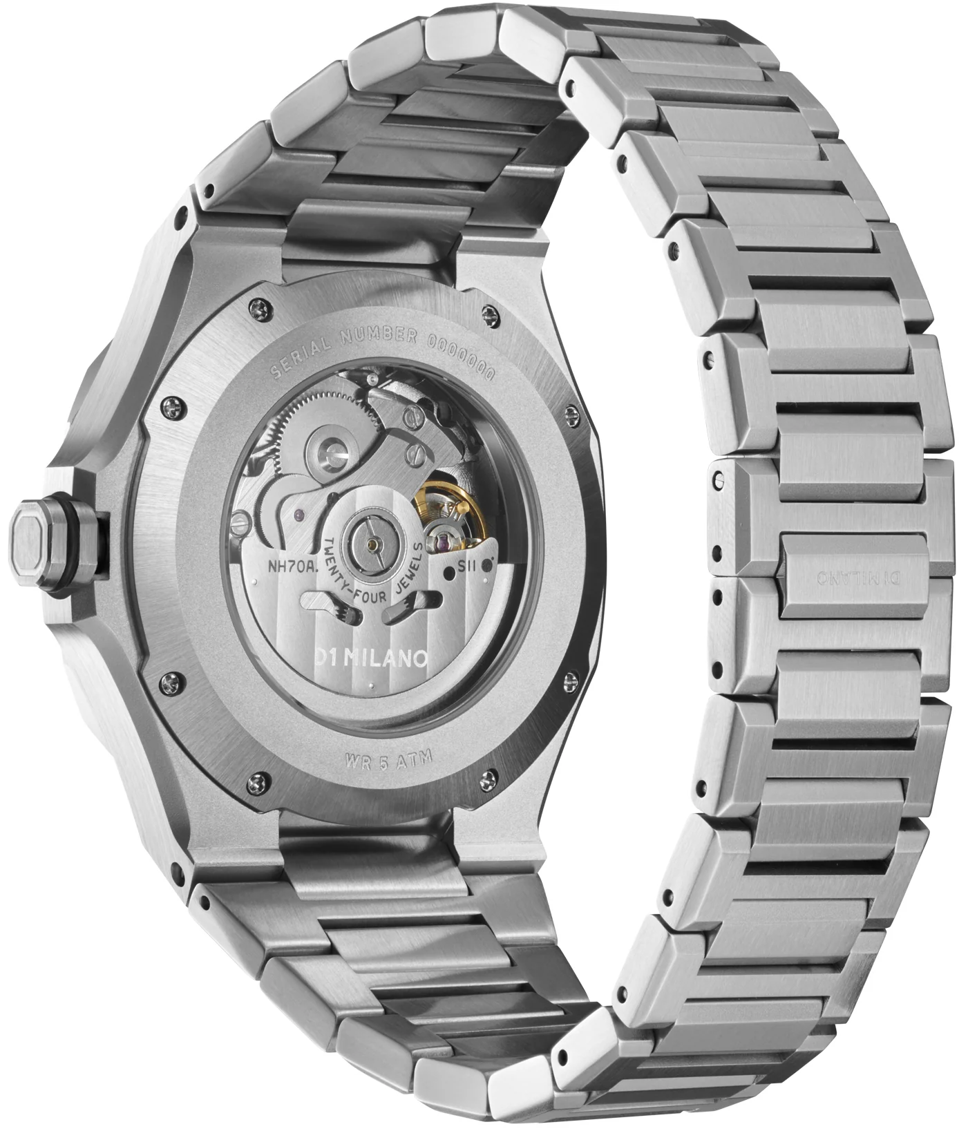 D1 Milano Skeleton Silver Watch - Image 2