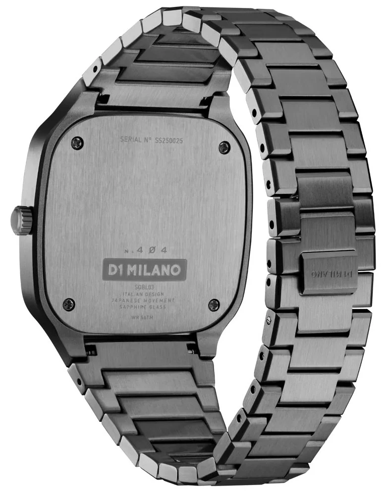 D1 Milano Square Gun Frame Watch - Image 3