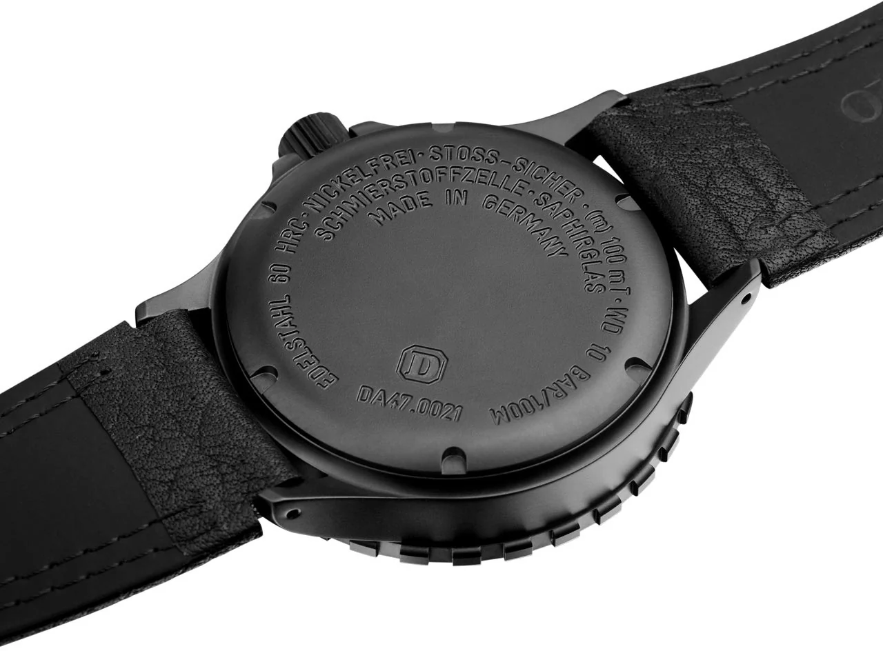 Damasko Watch DA 47 Black PVD Leather Pin - Image 3