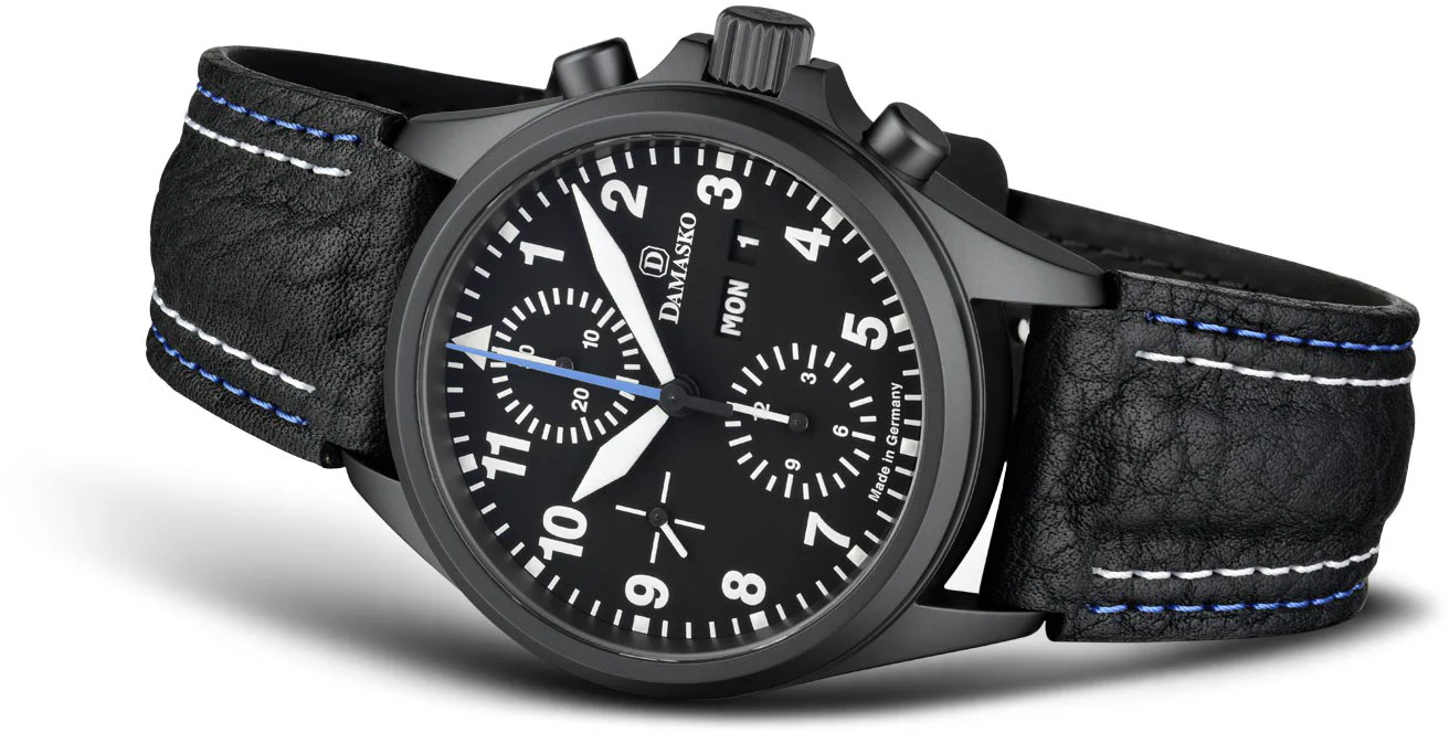 Damasko Watch DC 58 Black PVD Leather Pin D - Image 2