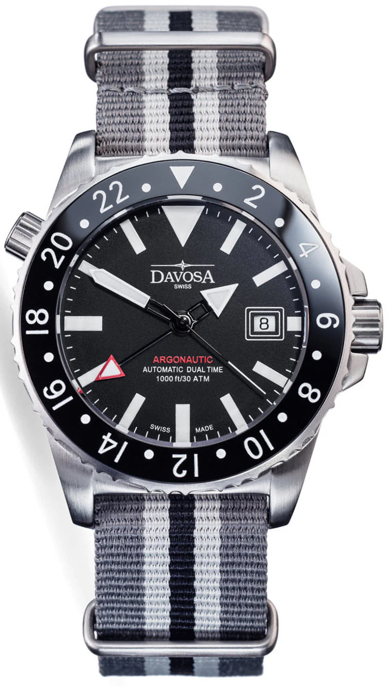 Davosa Watch Argonautic Dual Time Diver Helium Valve