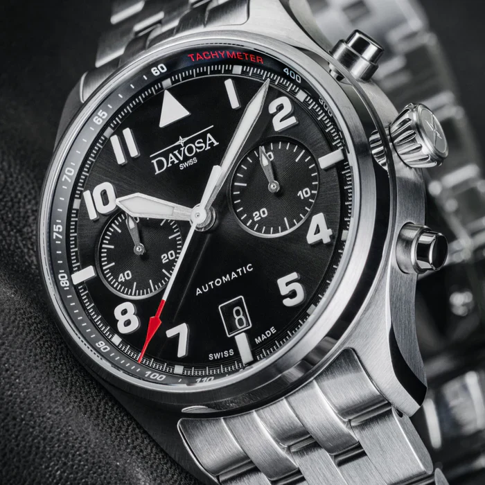 Davosa Watch Newton Chronograph Steel Bracelet - Image 2