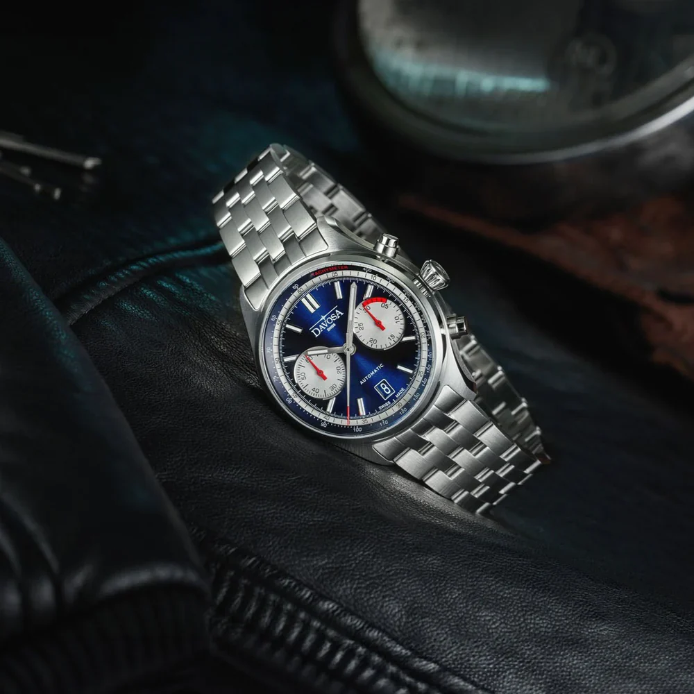 Davosa Newton Pilot Rally Blue Bracelet Limited Edition Watch - Image 5