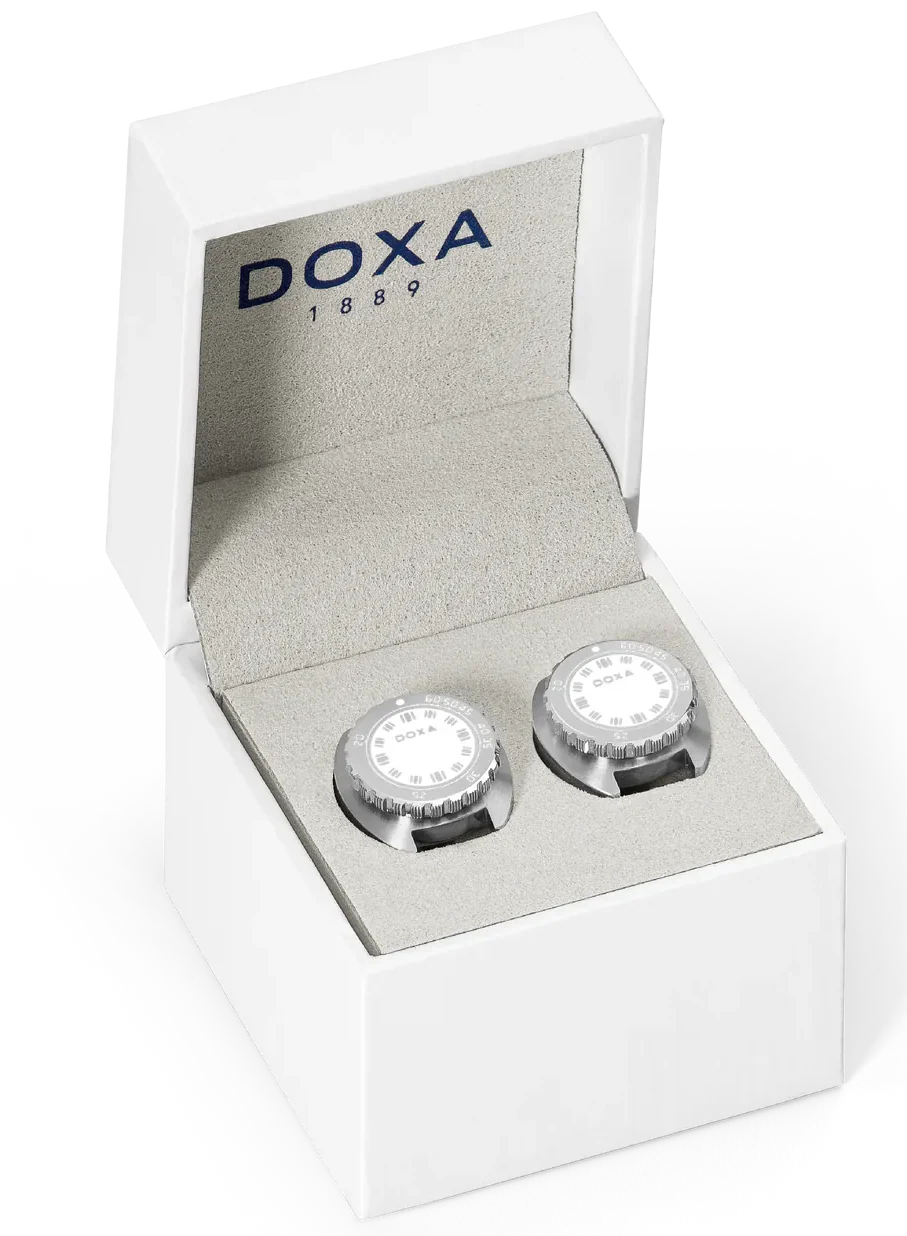 Doxa Cufflinks SUB Whitepearl White - Image 2