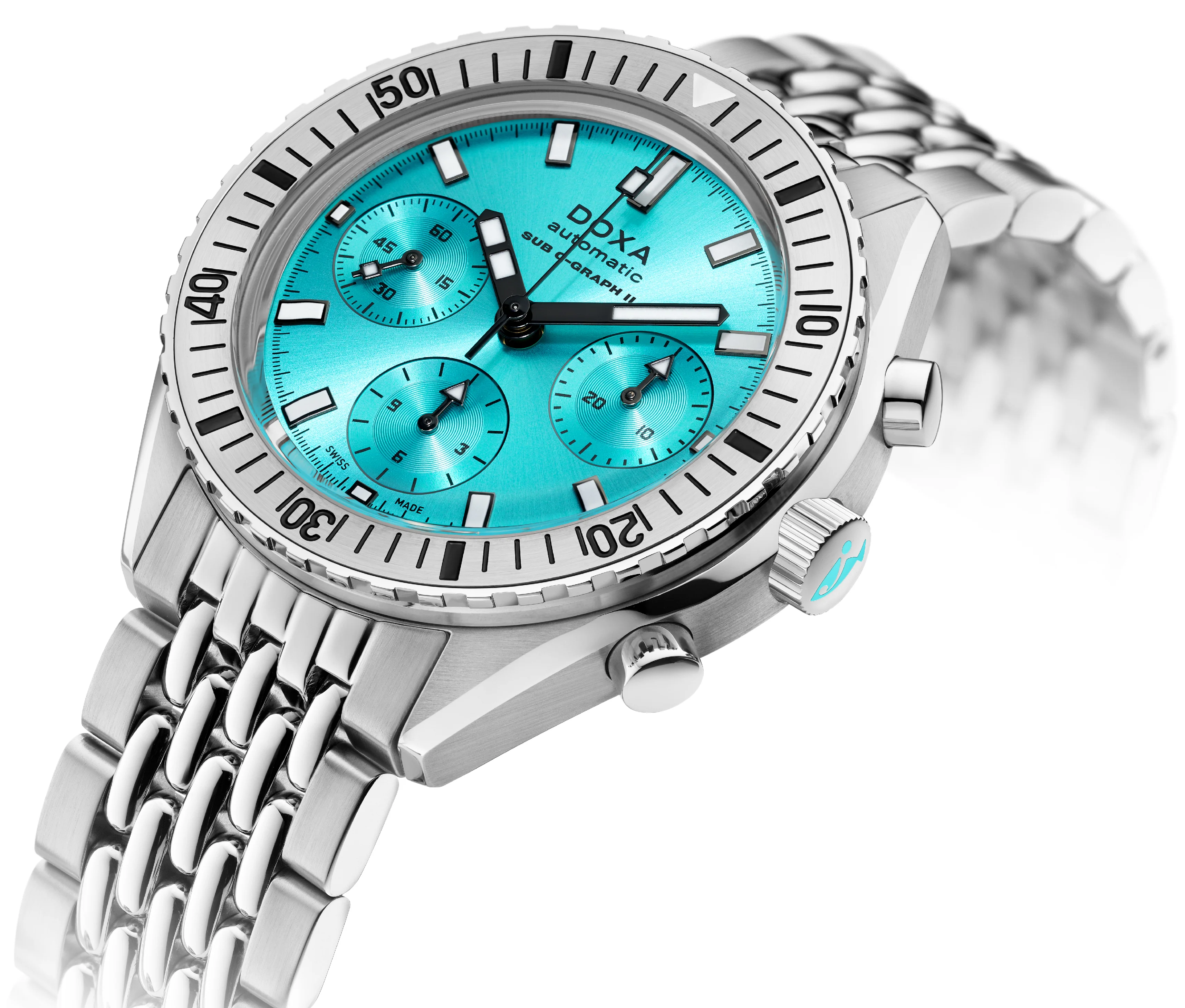 Doxa Sub 200 C-Graph II Aquamarine Bracelet Watch - Image 3