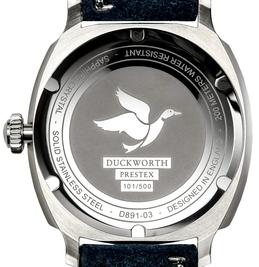 Duckworth Prestex Verimatic Black Fume Black Leather Watch - Image 2