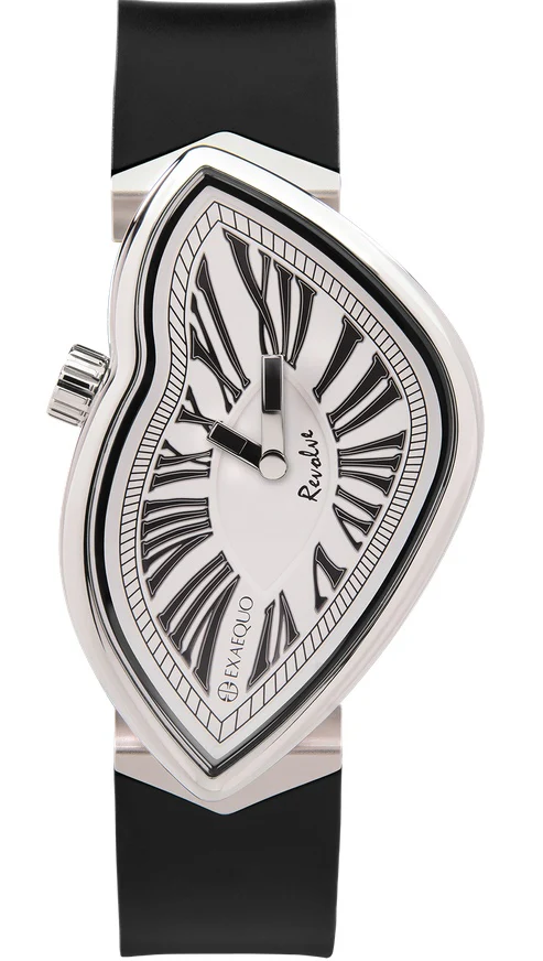 Exaequo Revolve Melting SS White Dial Watch