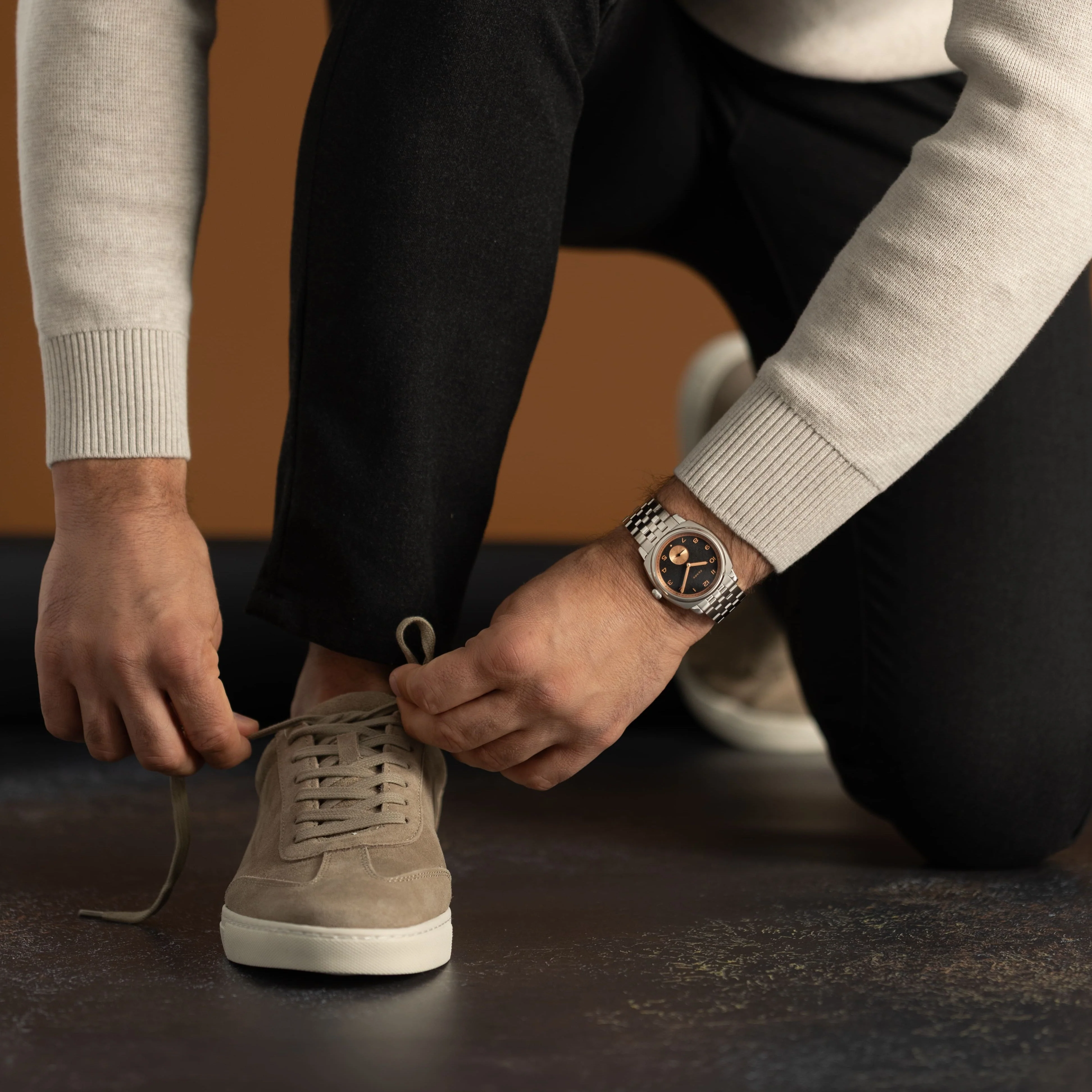 Fears Brunswick 38 Charcoal Rose Bracelet Watch - Image 3