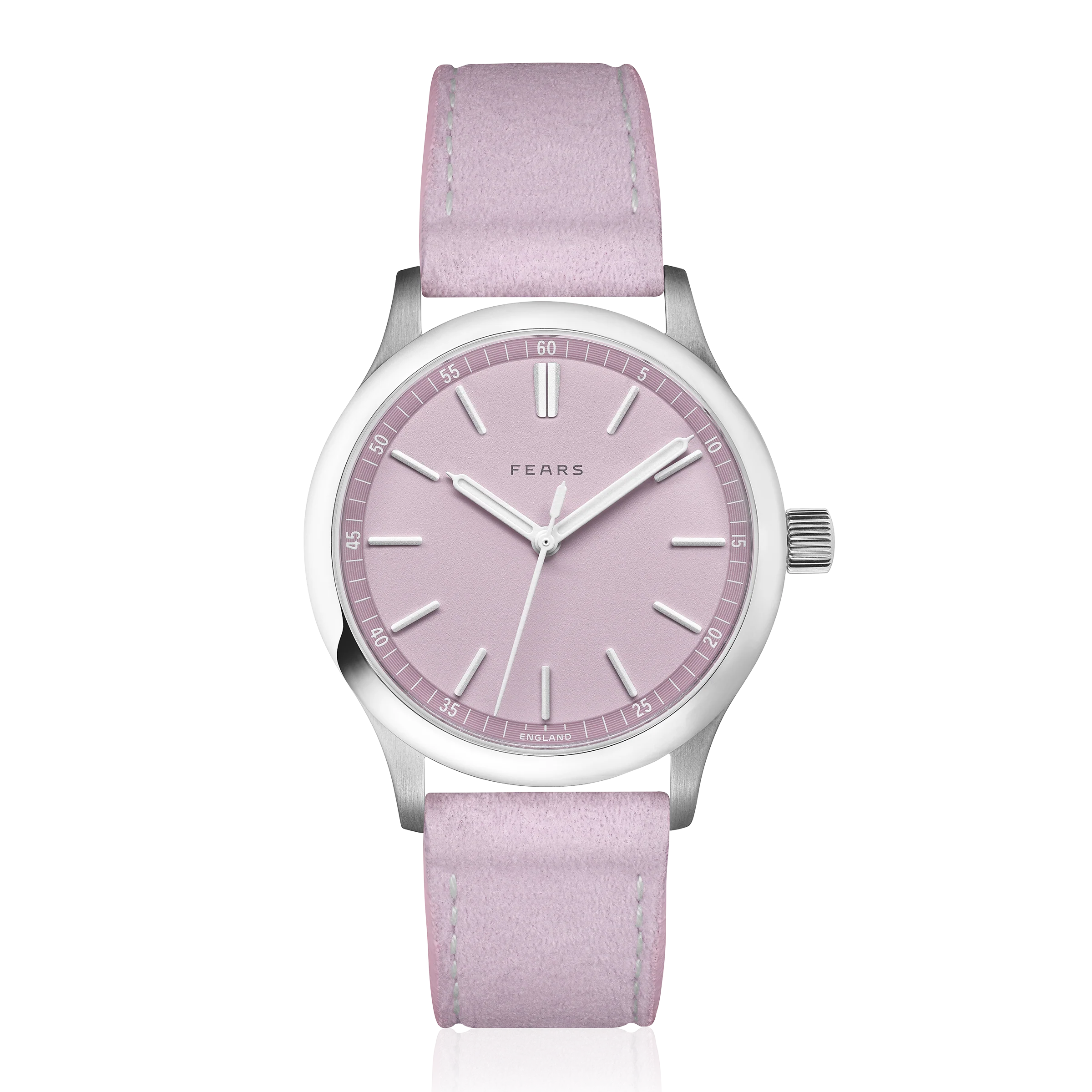 Fears Redcliff 39.5 Pale Lilac Alcantara Watch
