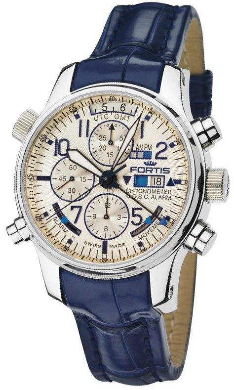 Fortis Watch Chronograph Alarm GMT Polished
