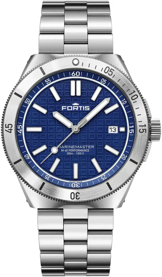 Fortis Marinemaster M-40 Blue Japan Watch