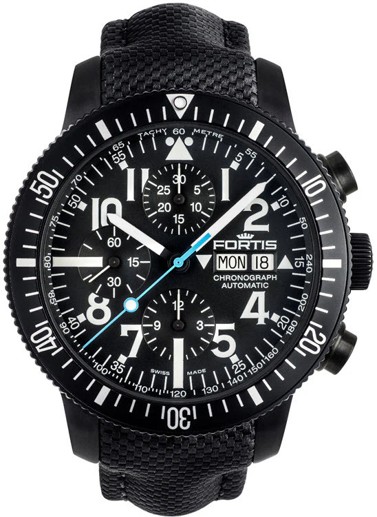 Fortis Watch Aquatis Diver Black Chronograph