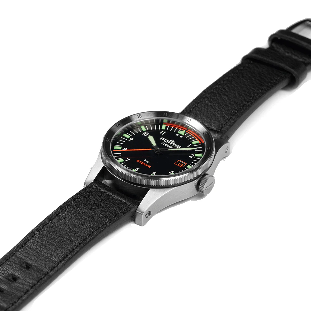Fortis Flieger F-41 Automatic On Aviator Strap Watch - Image 5