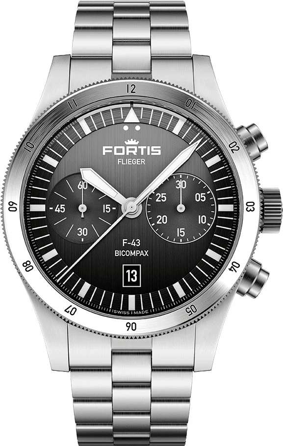 Fortis Flieger F-43 Bicompax Black Watch