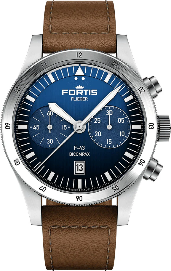 Fortis Flieger F-43 Bicompax Liberty Blue Watch