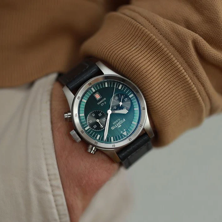 Fortis Flieger F-43 Bicompax Petrol Watch - Image 2