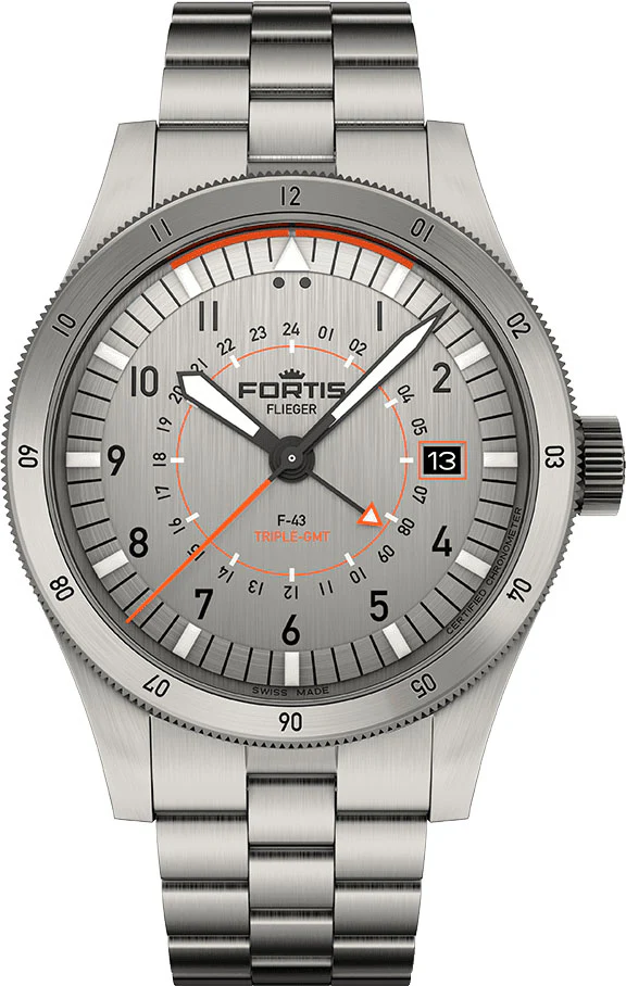 Fortis Flieger F-43 Triple-GMT Titanium Watch