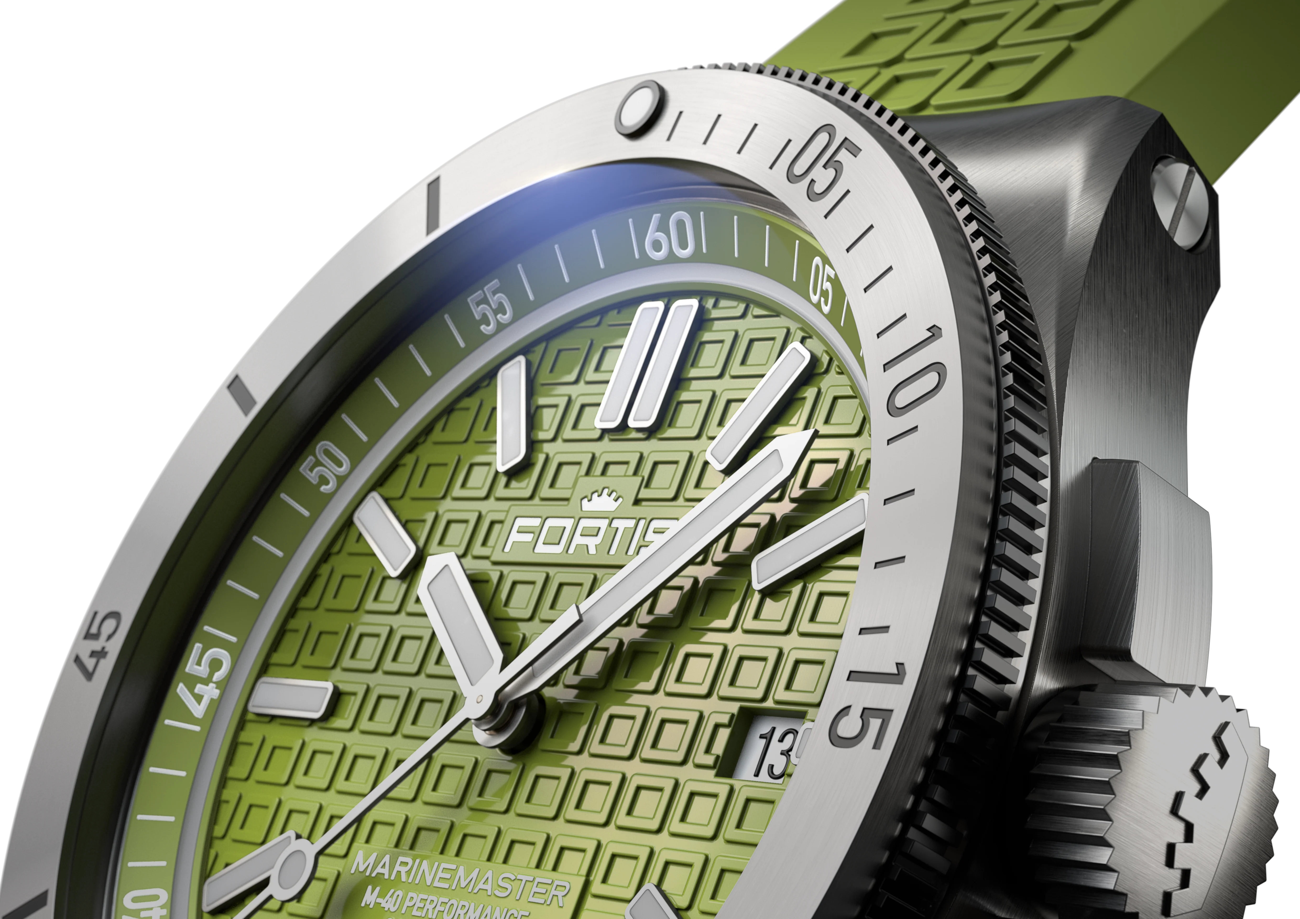 Fortis Marinemaster M-40 Woodpecker Green Watch - Image 3