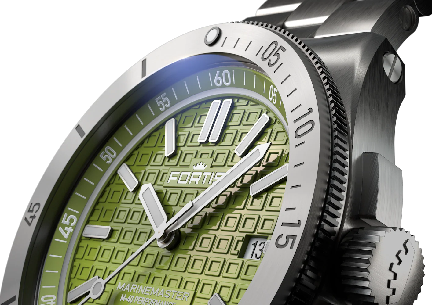 Fortis Marinemaster M-40 Woodpecker Green Watch - Image 3