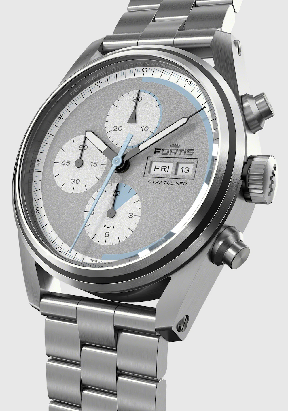 Fortis Stratoliner Cool Grey Bracelet Watch - Image 3