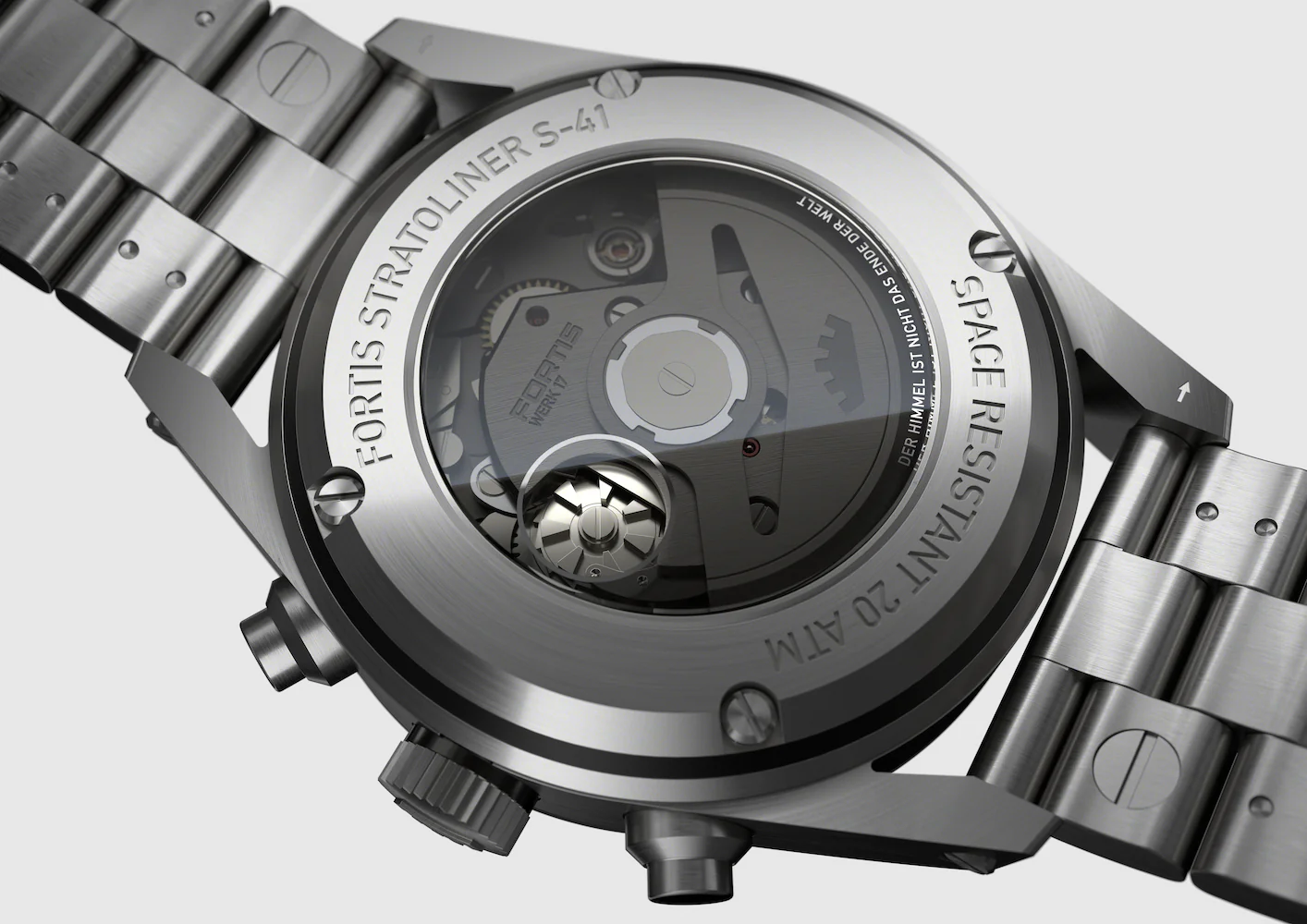 Fortis Stratoliner Cosmic Grey Bracelet Watch - Image 3