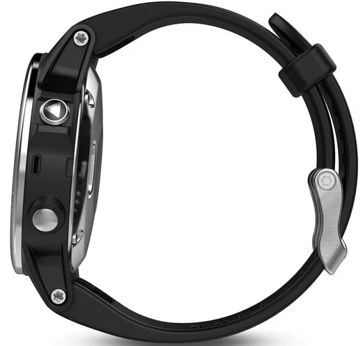 Garmin Watch Fenix 5S Silver Black Band - Image 3