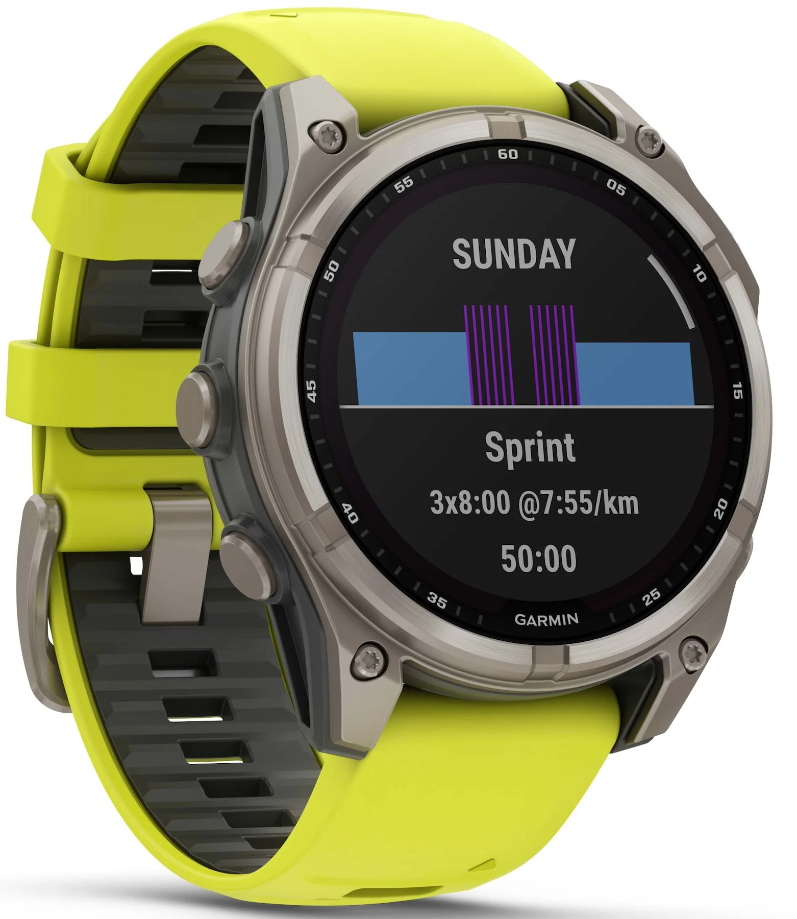Garmin Fenix 8 47mm Sapphire Solar Titanium Amp Yellow Graphite Silicone Watch - Image 8