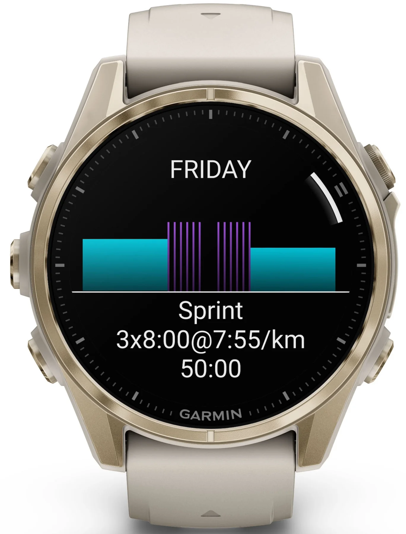 Garmin Fenix 8 43mm Sapphire AMOLED Soft Gold Fog Grey Watch - Image 4