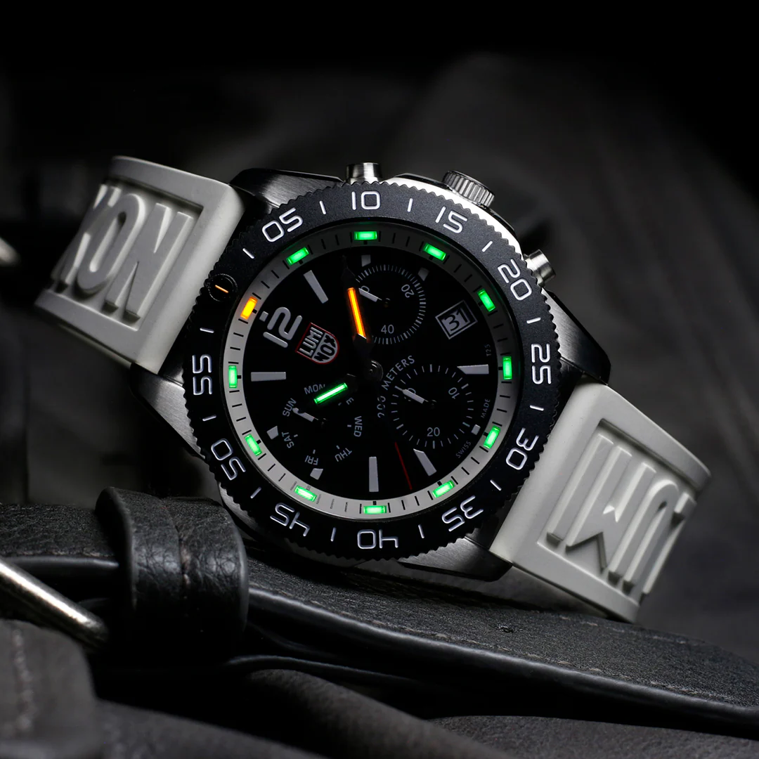 Luminox Sea Pacific Diver Chronograph 3140 Black White Watch - Image 10