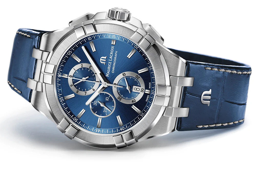 Maurice Lacroix Watch Aikon Chronograph Blue Mens - Image 2