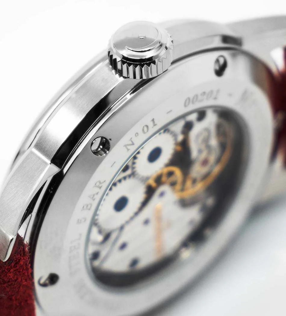 MeisterSinger N. 01 Mens Suede Dark Brown Watch - Image 4