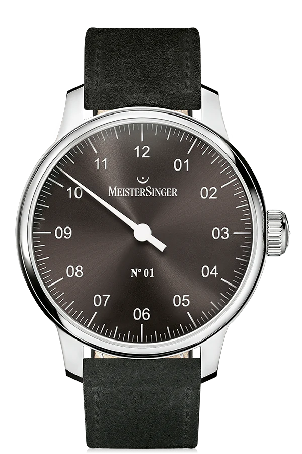 MeisterSinger Watch N. 01 Mens Suede Black