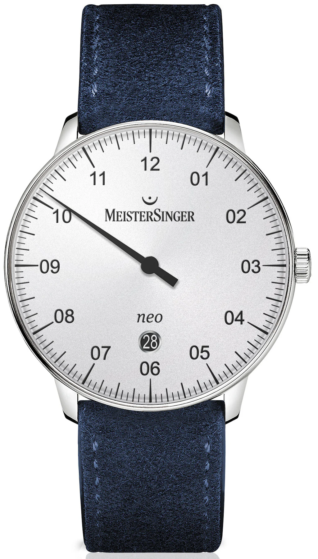 MeisterSinger Watch Neo Plus Suede Blue